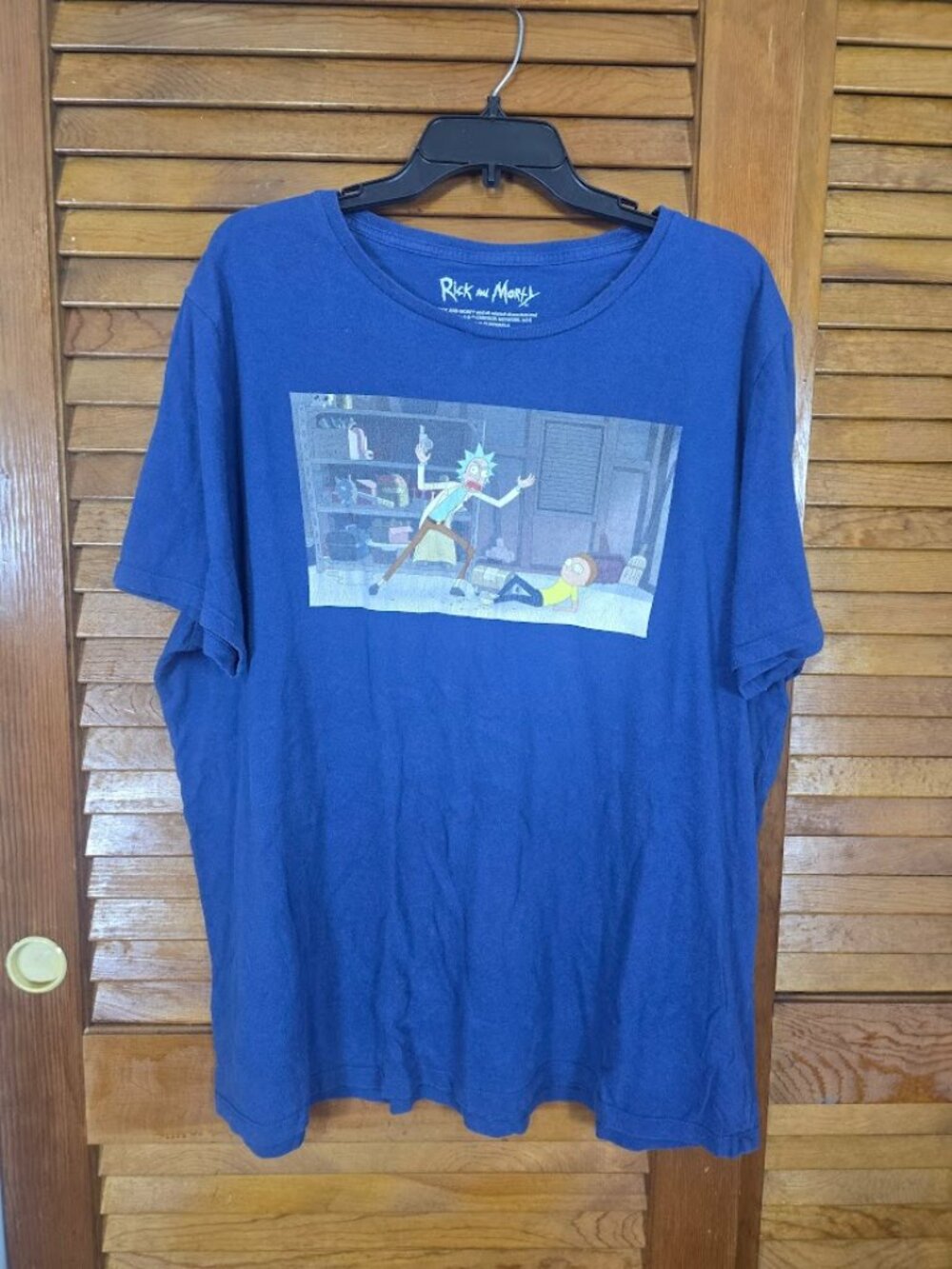 Rick and Morty Graphic Tee XXL Blue Adult Swim